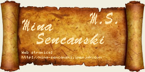 Mina Senćanski vizit kartica